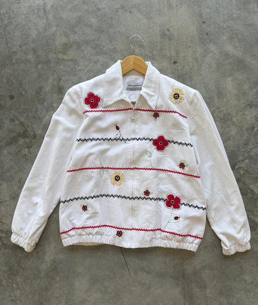 Alfred Dunner Embroidered Summer Jacket - M