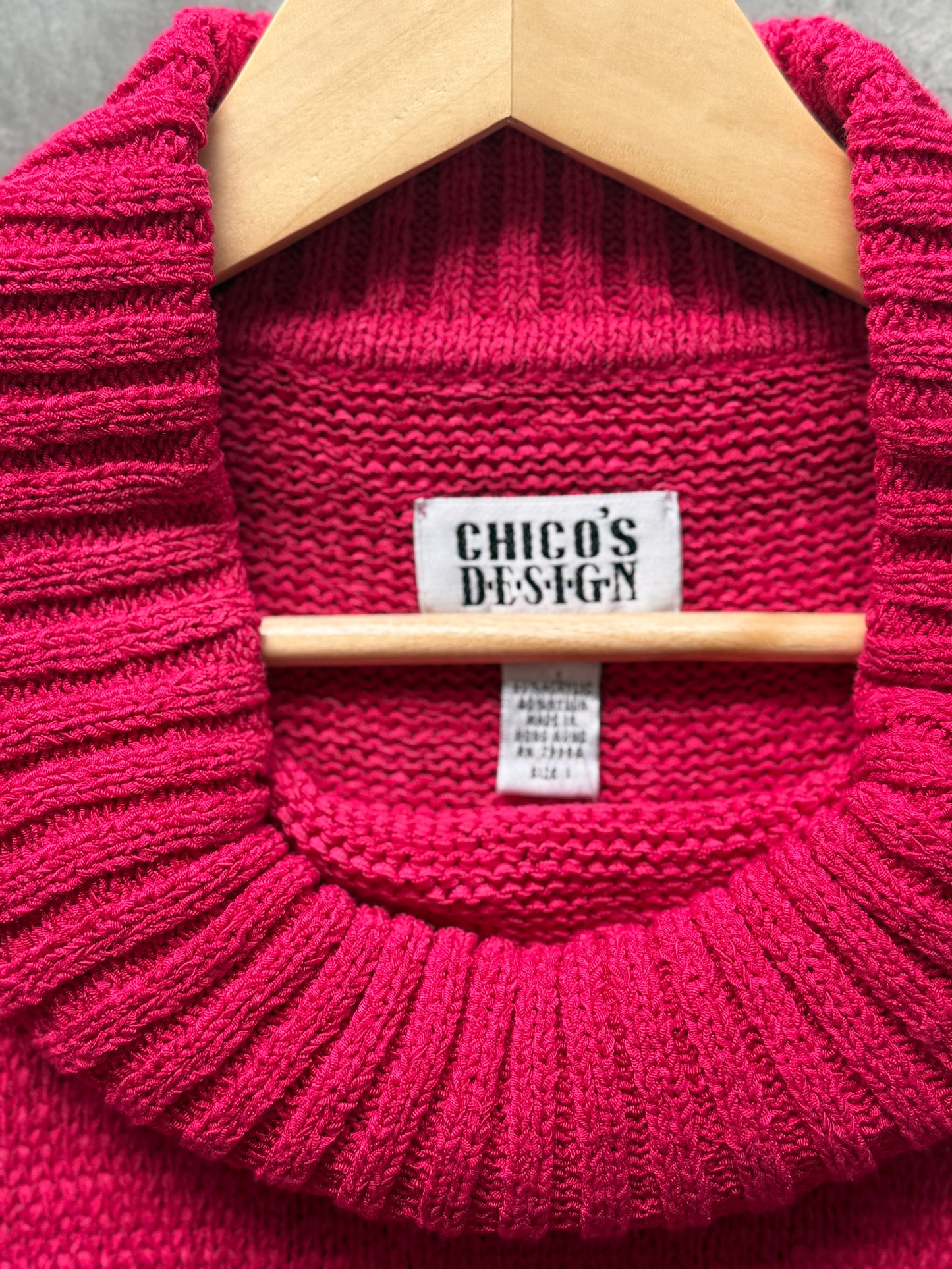 CHICO’S Knit VTG Turtle Neck Top - M