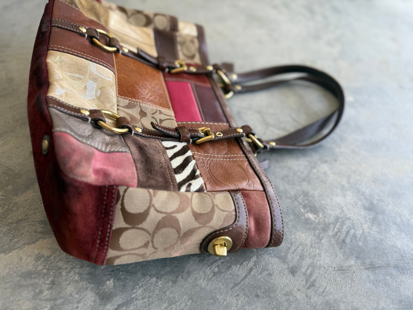 Coach Holiday Patchwork Gallery Tote