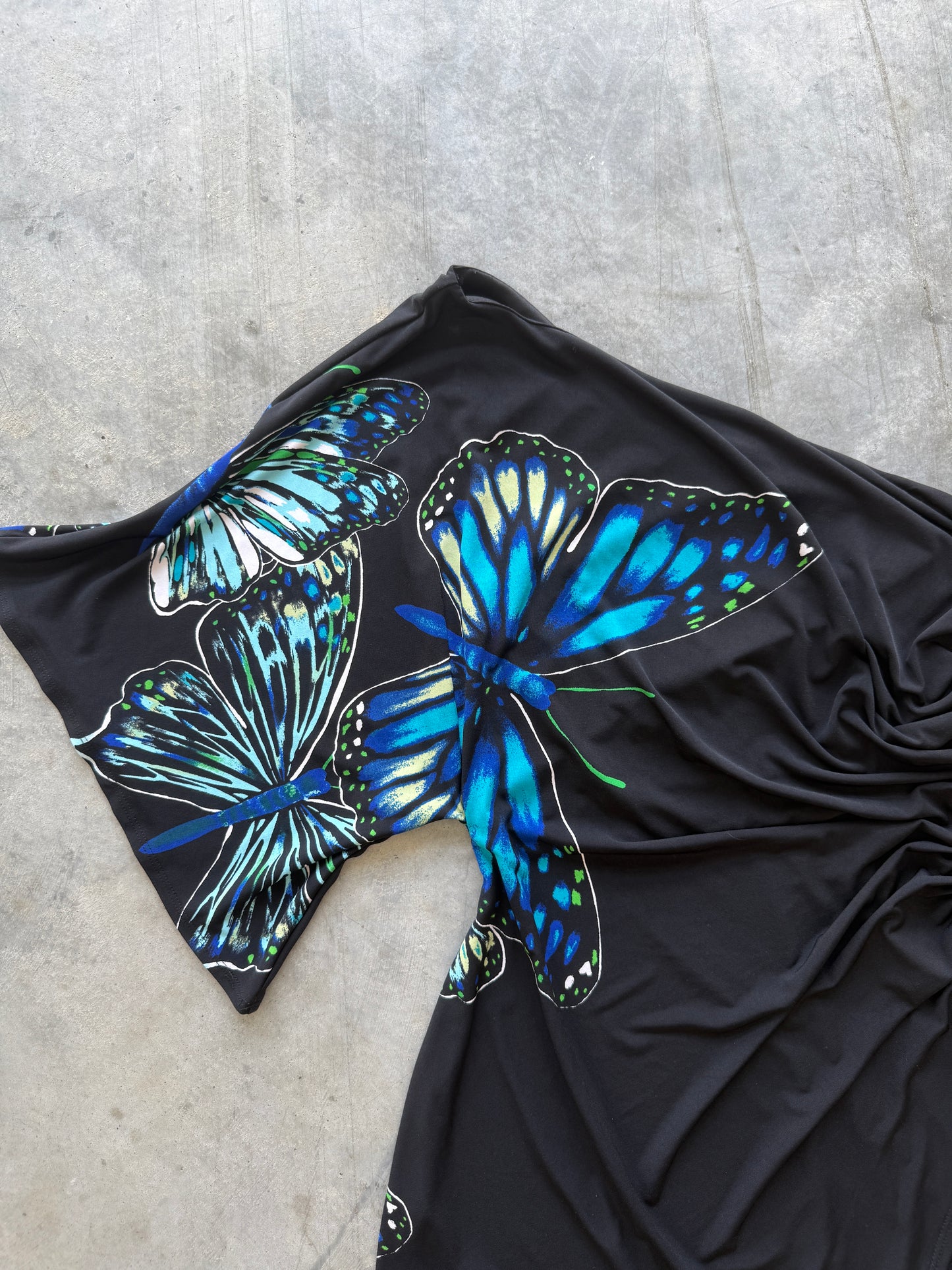 Bisou Bisou Butterfly Over The Shoulder Dress - M