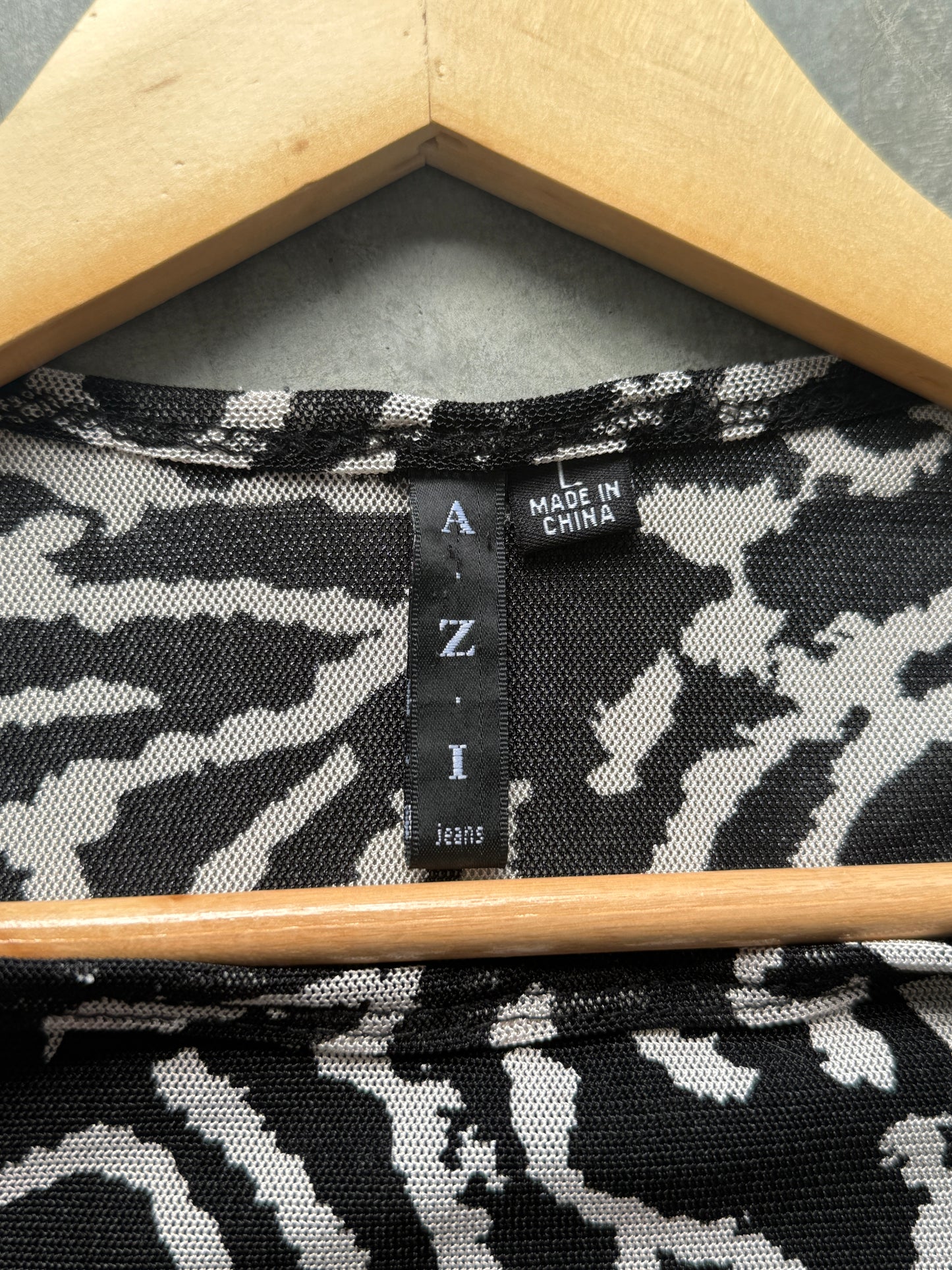 A.Z.I Jeans Sheer Top - L