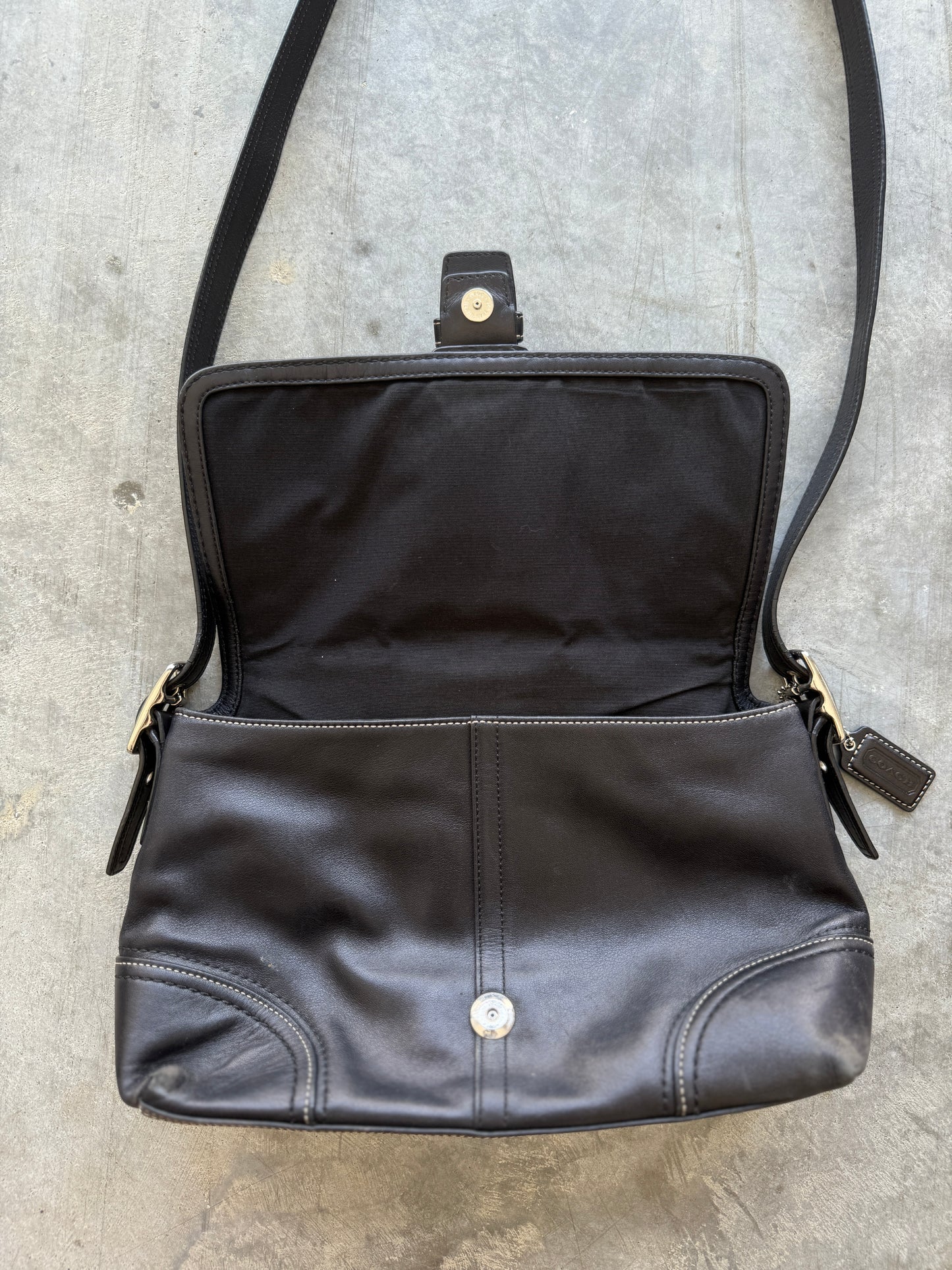 Coach Hampton Black Leather Bag