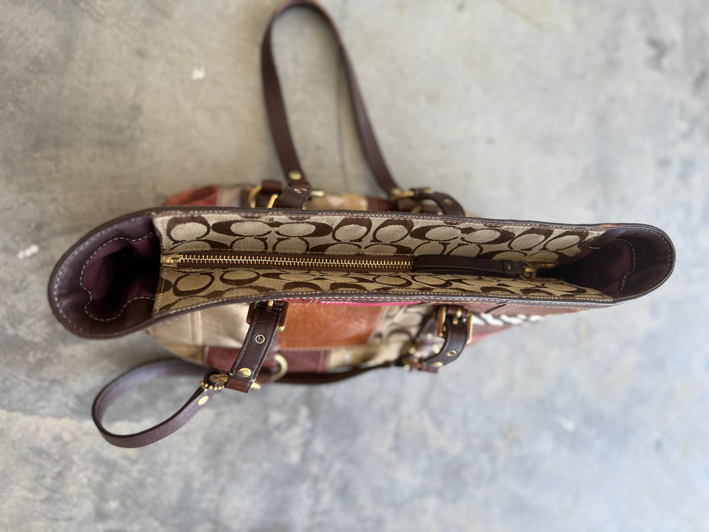 Coach Holiday Patchwork Gallery Tote