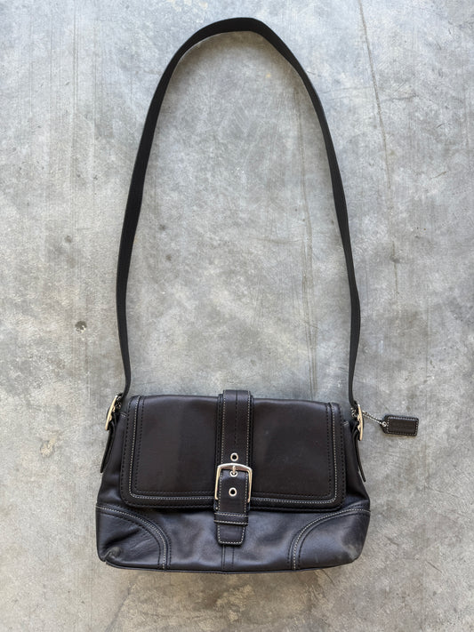 Coach Hampton Black Leather Bag