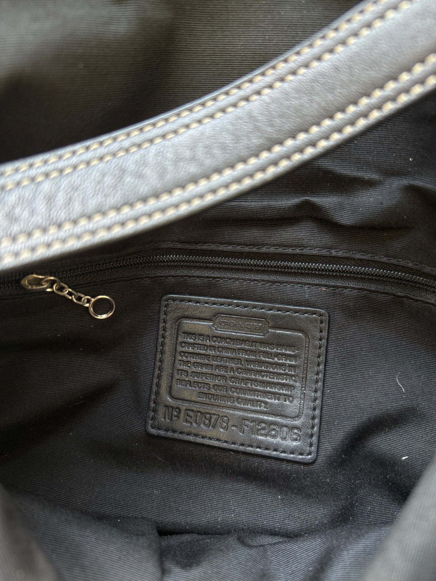 Coach Hampton Black Leather Bag